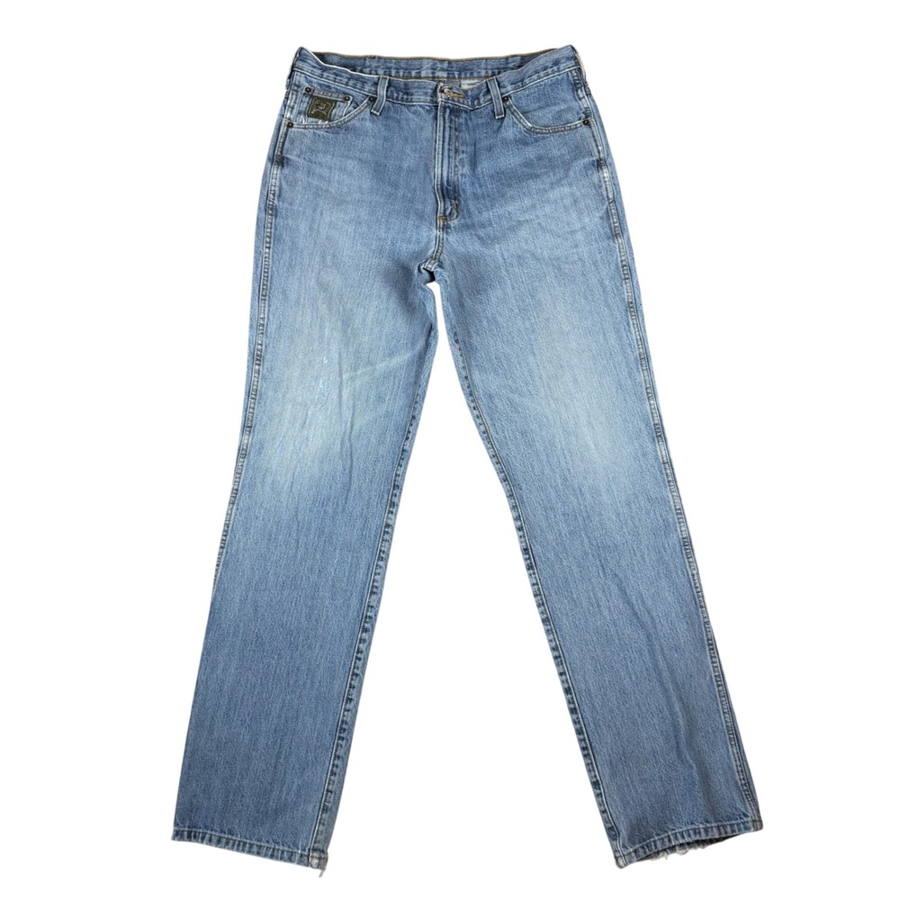 Cinch Mens Relaxed Straight Leg Jeans Light Wash Blue Cotton MB90530002 36x36